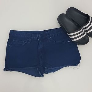 Rag & Bone indigo wash jean shorts